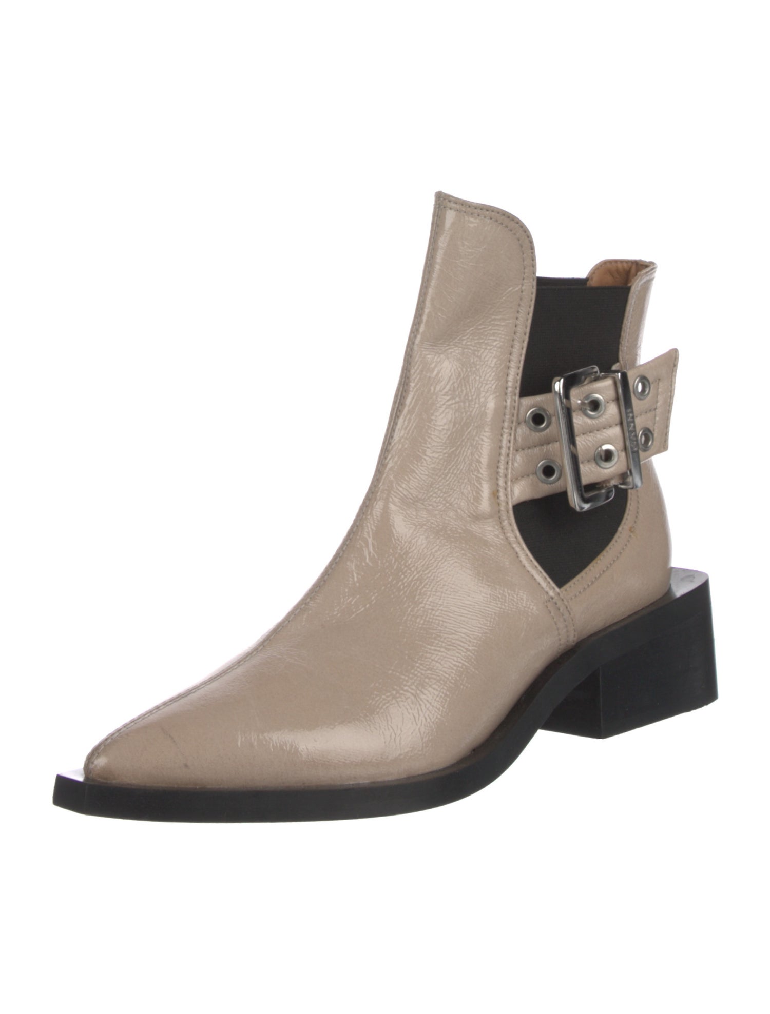 Ganni Leather Chelsea Boots
