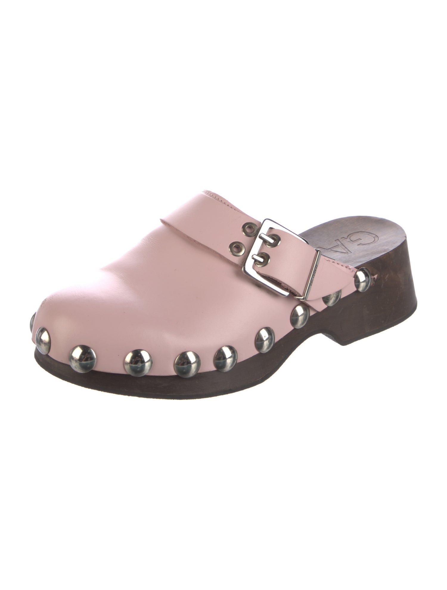 Ganni Leather Studded Accents Mules