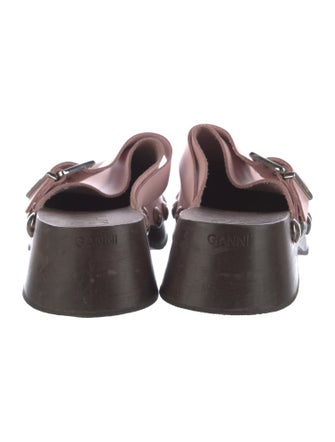 Ganni Leather Studded Accents Mules