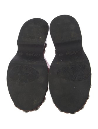 Ganni Leather Studded Accents Mules