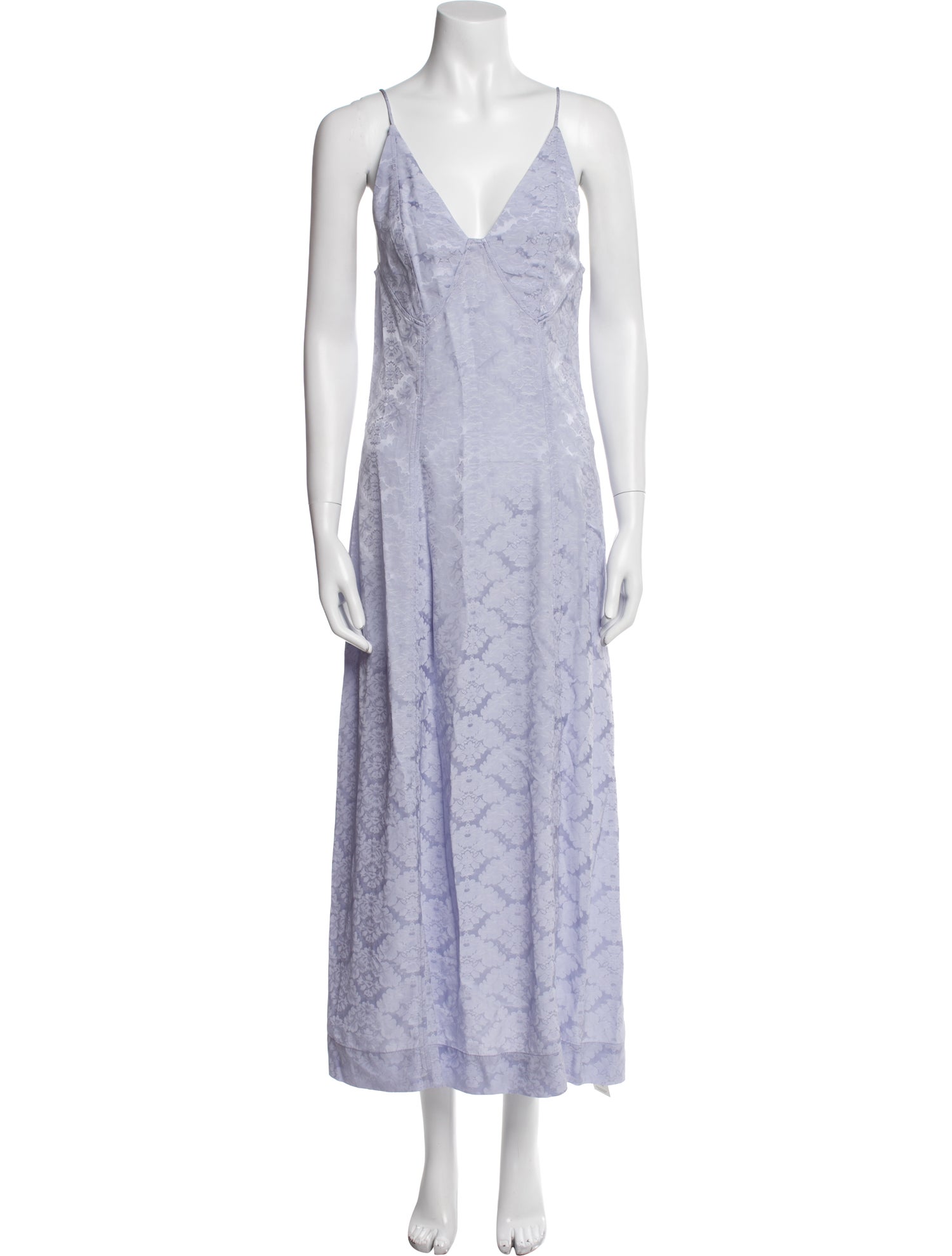 Ganni V-Neck Long Dress