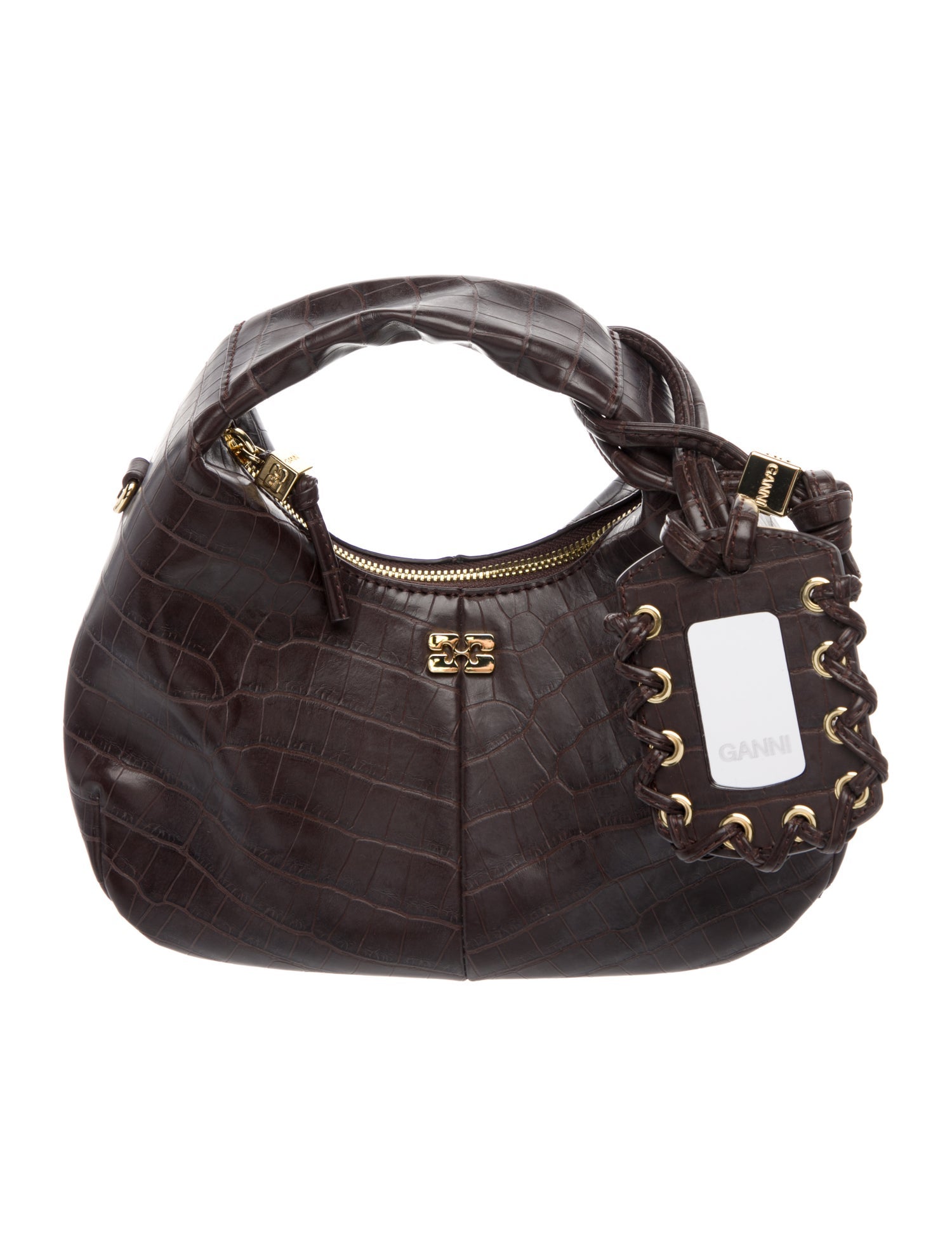 Ganni Leather Shoulder Bag Small