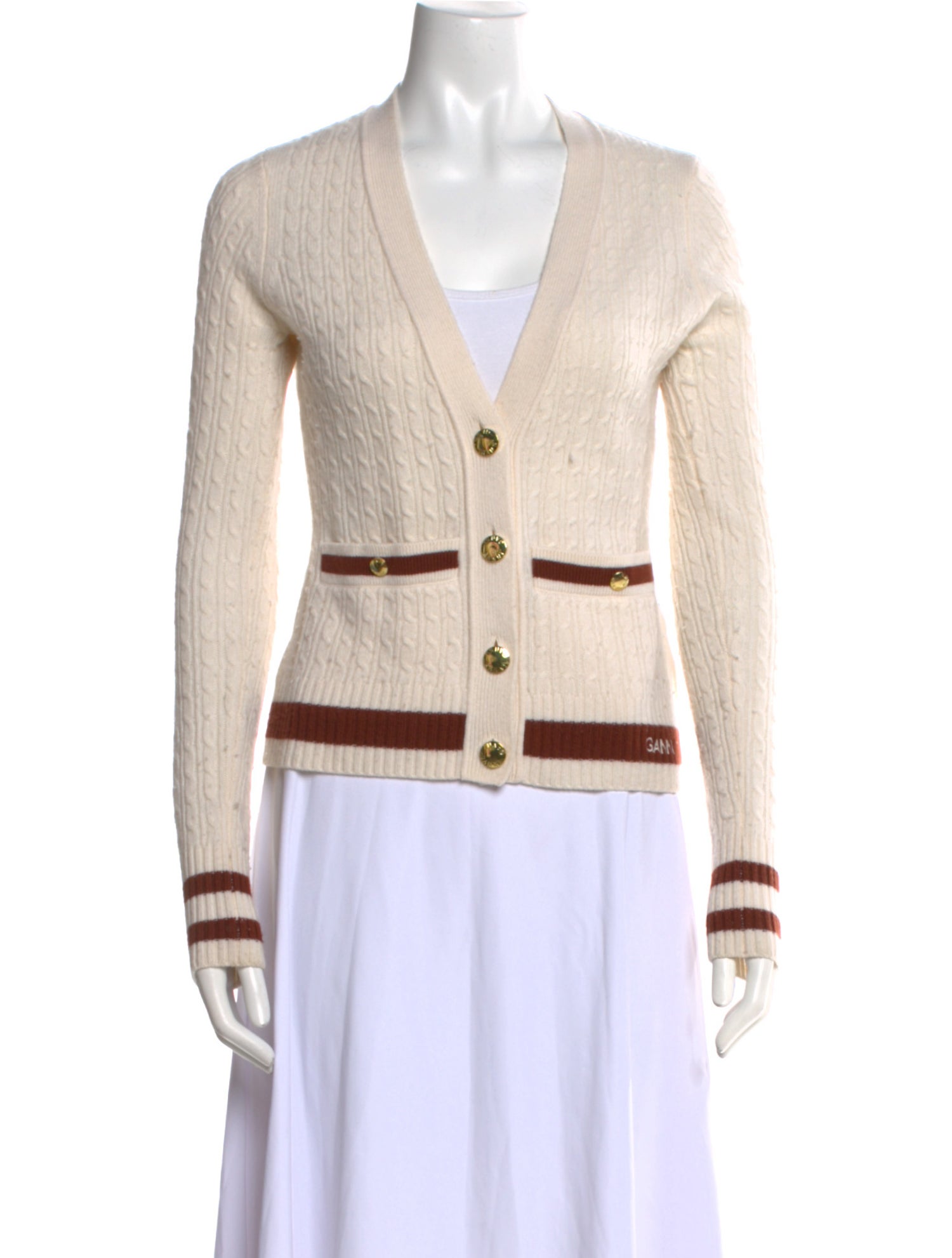 Ganni Wool V-Neck Sweater