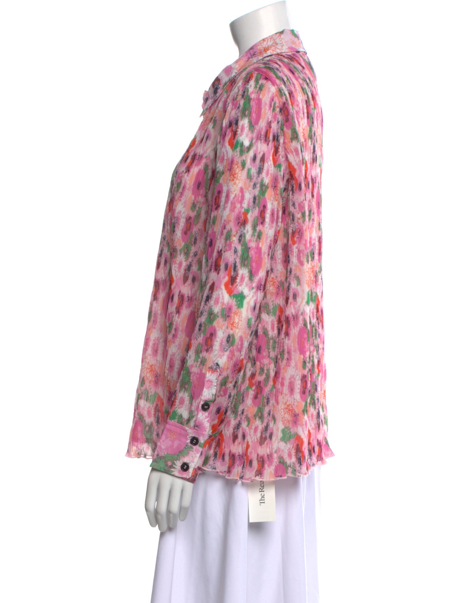 Ganni Floral Print Long Sleeve Blouse
