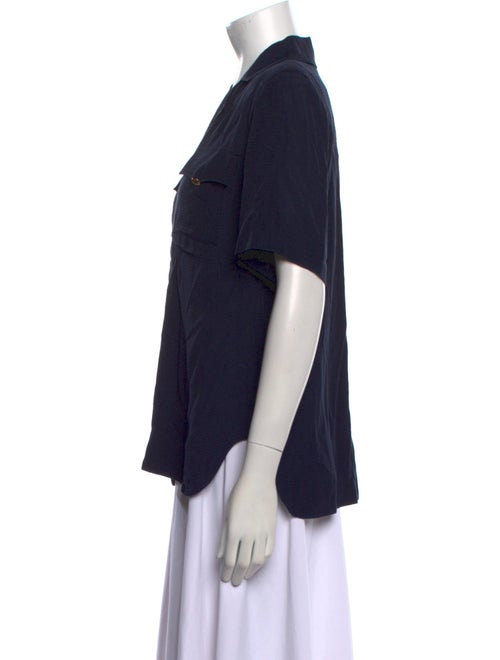 Ganni Short Sleeve Button-Up Top