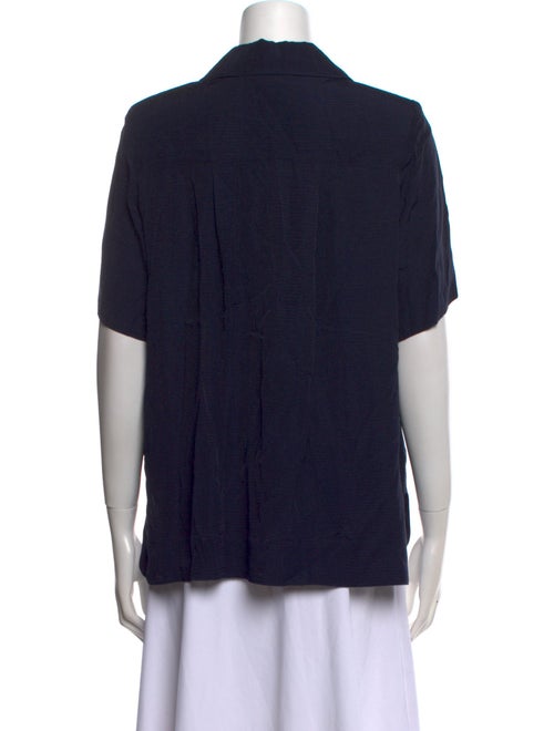 Ganni Short Sleeve Button-Up Top