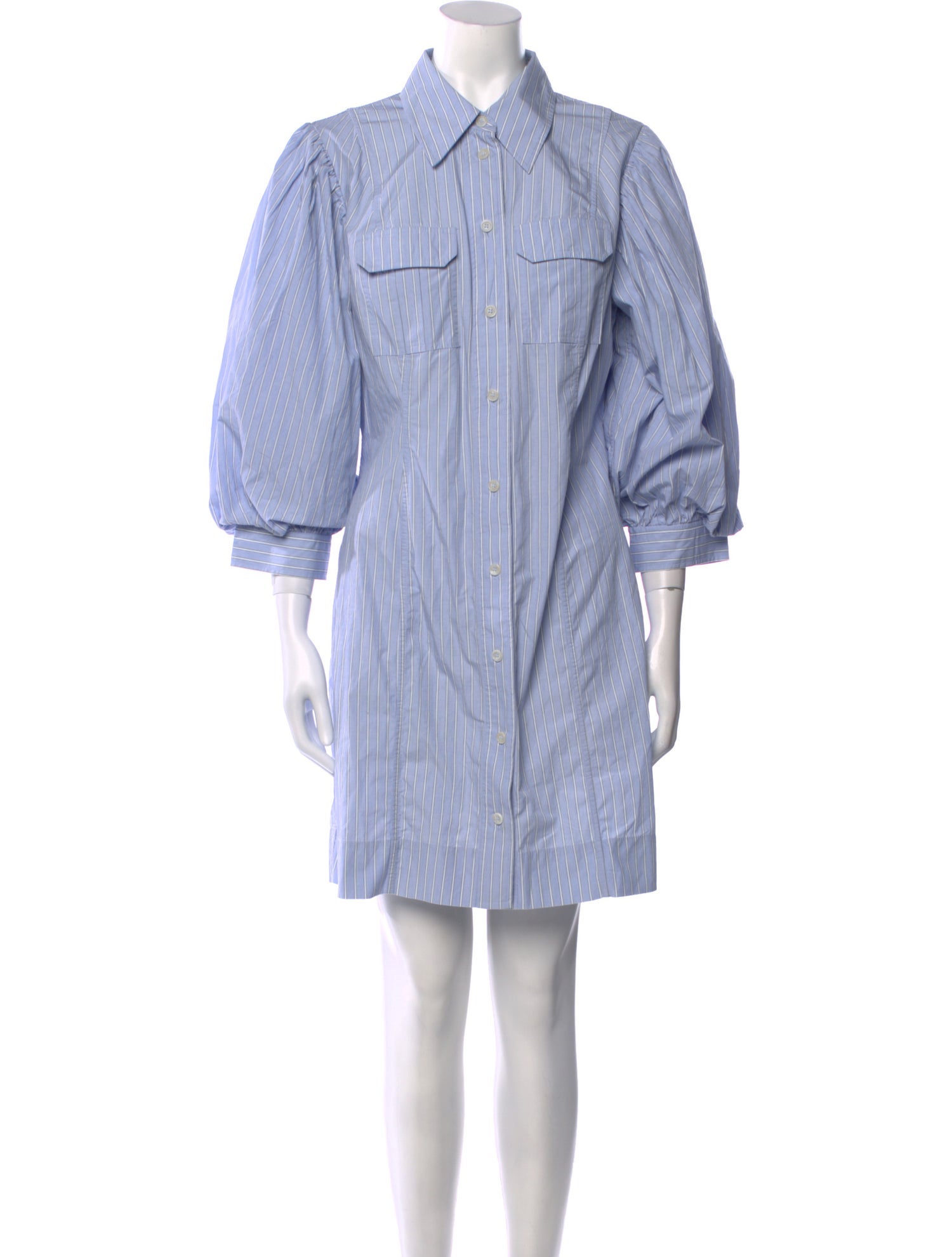 Ganni Striped Mini Dress