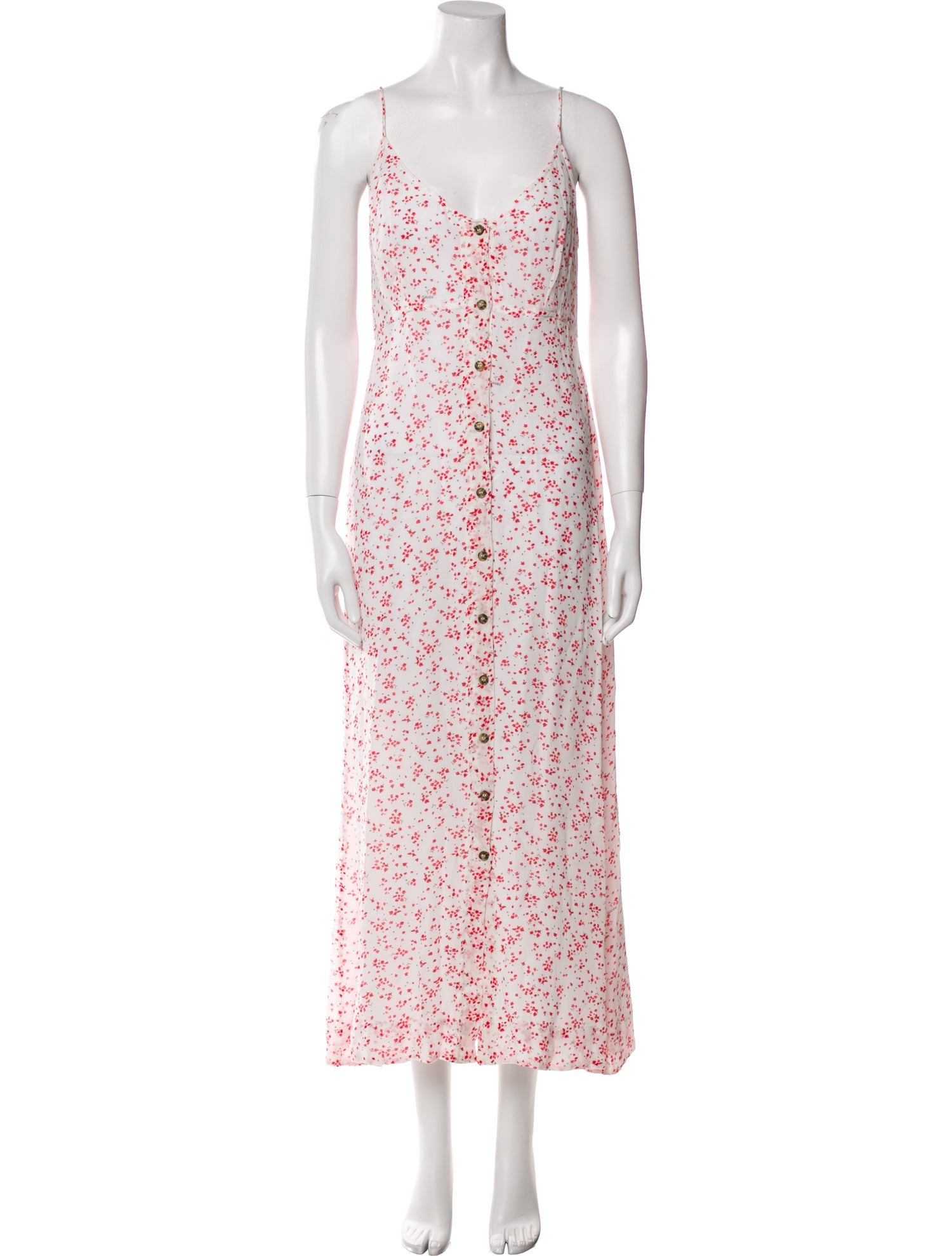 Ganni Floral Print Midi Length Dress