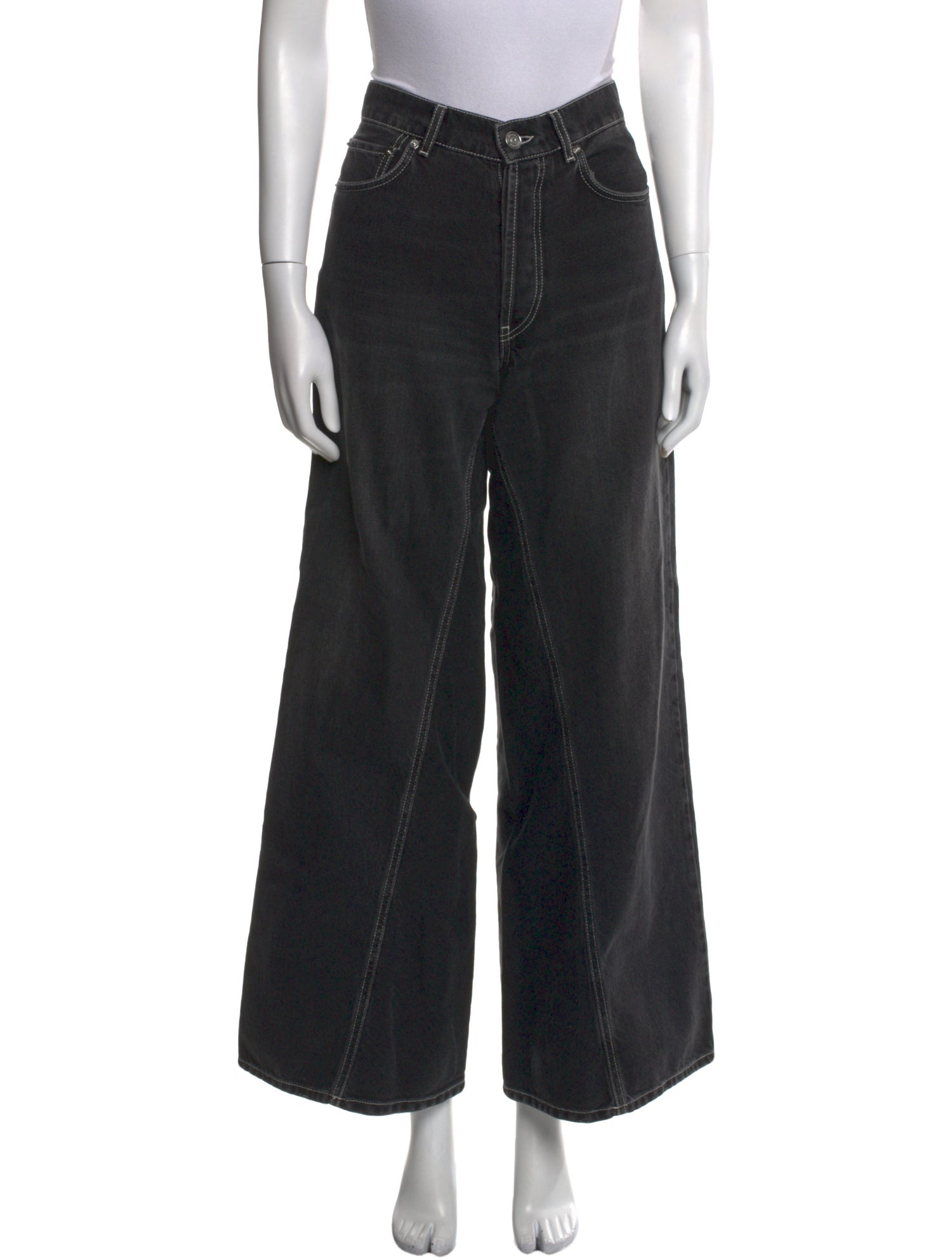 Ganni Mid-Rise Wide Leg Jeans