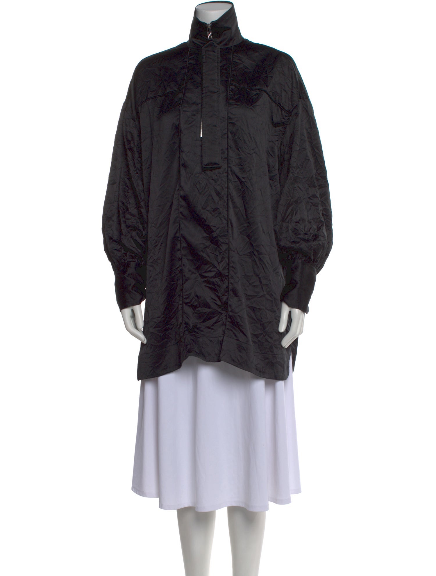 Ganni Mock Neck Long Sleeve Sweatshirt