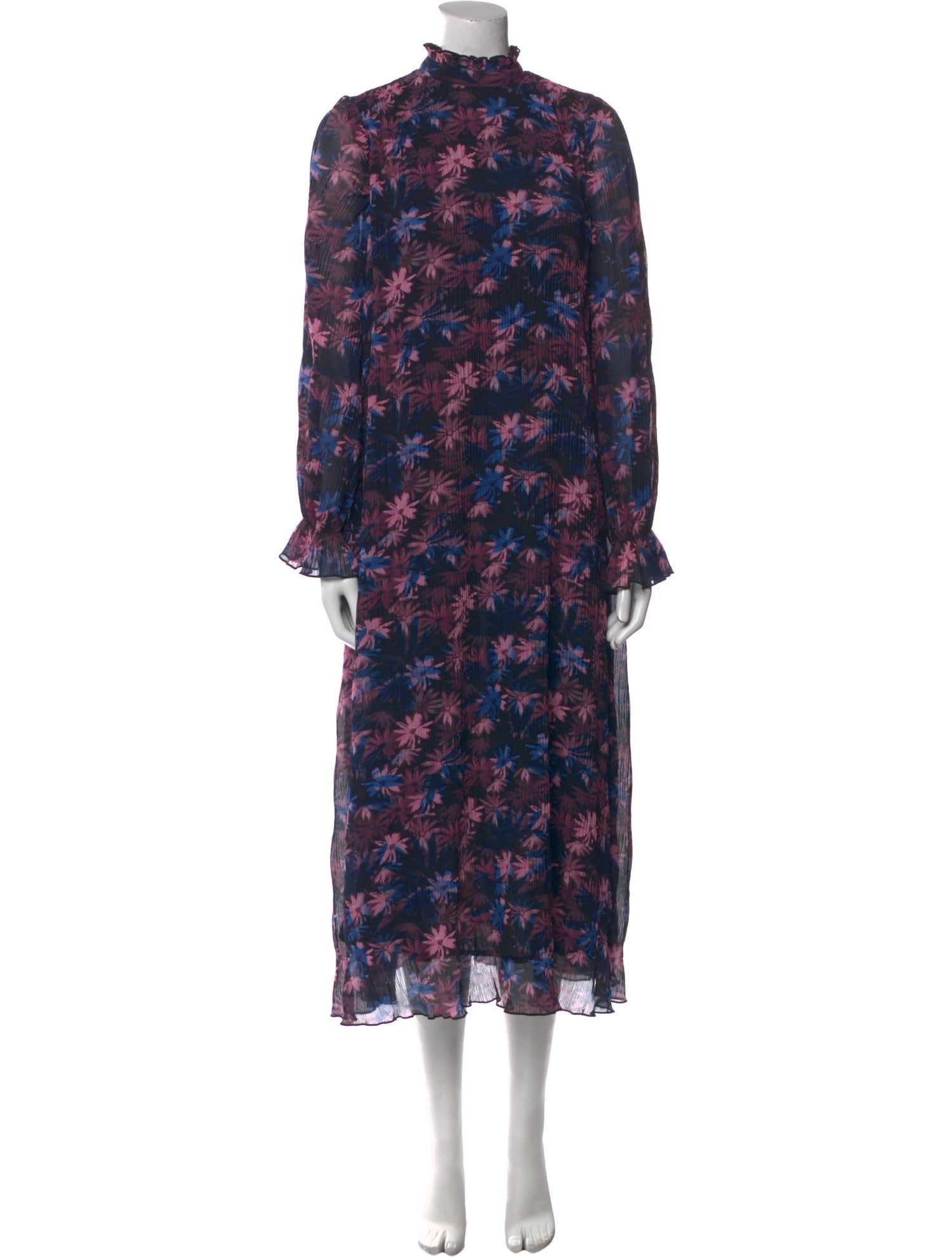 Ganni Floral Print Long Dress