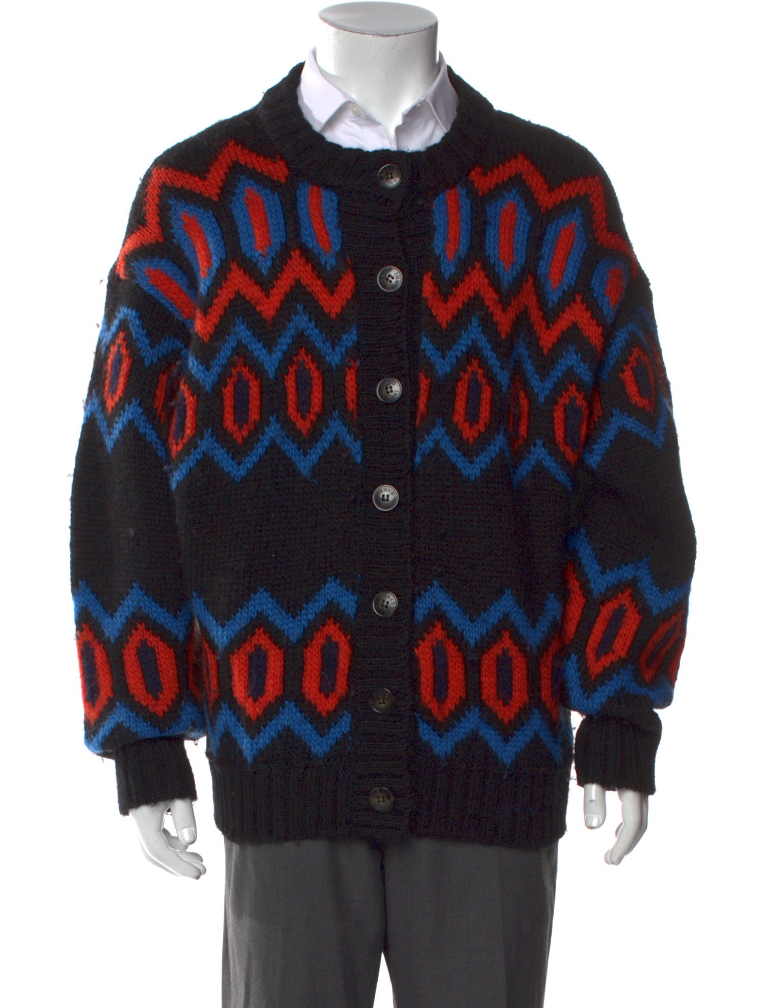 Ganni Wool Printed Cardigan