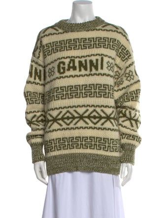 Ganni Wool Printed Sweater