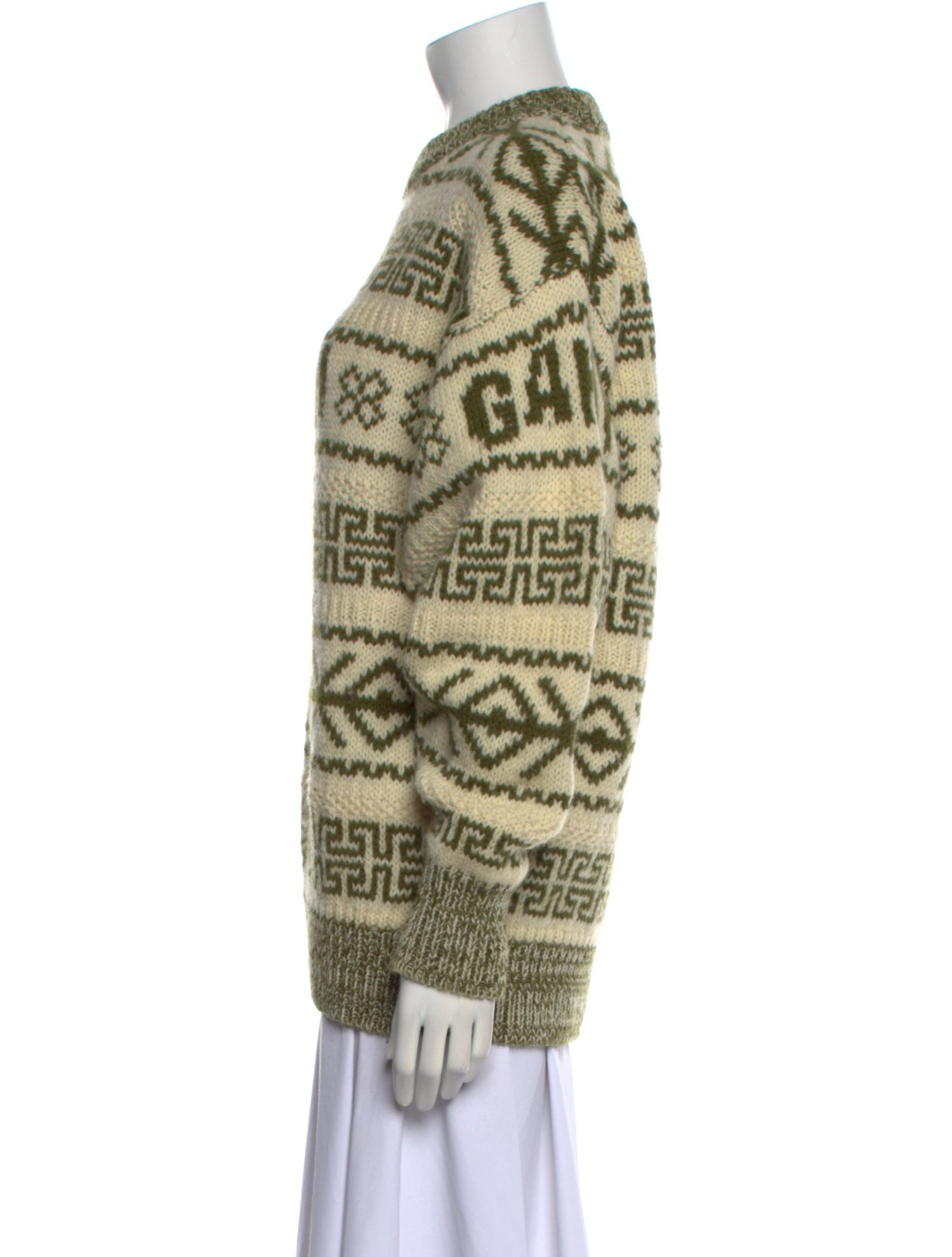 Ganni Wool Printed Sweater