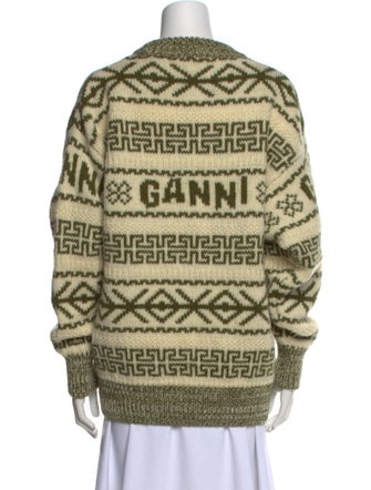 Ganni Wool Printed Sweater
