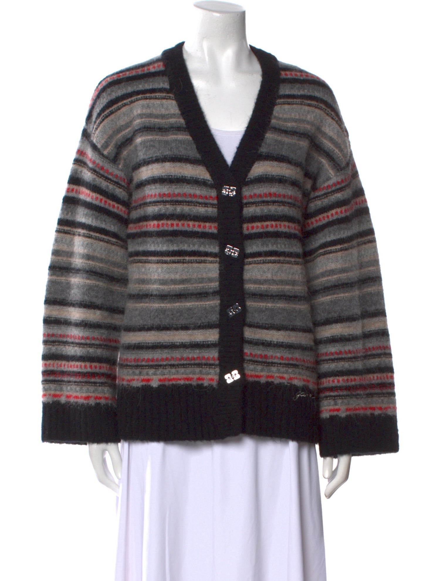 Ganni Alpaca Striped Sweater