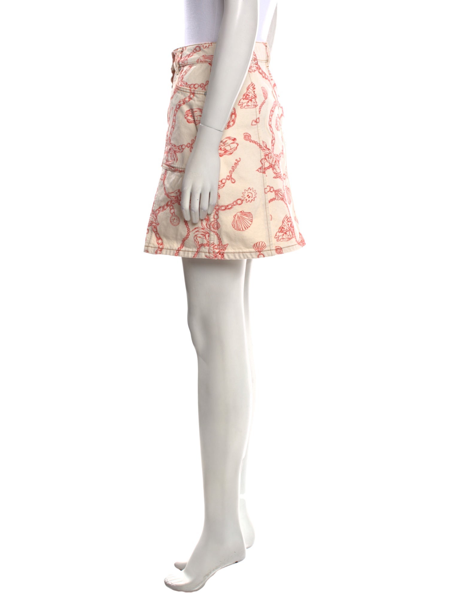 Ganni Printed Mini Skirt