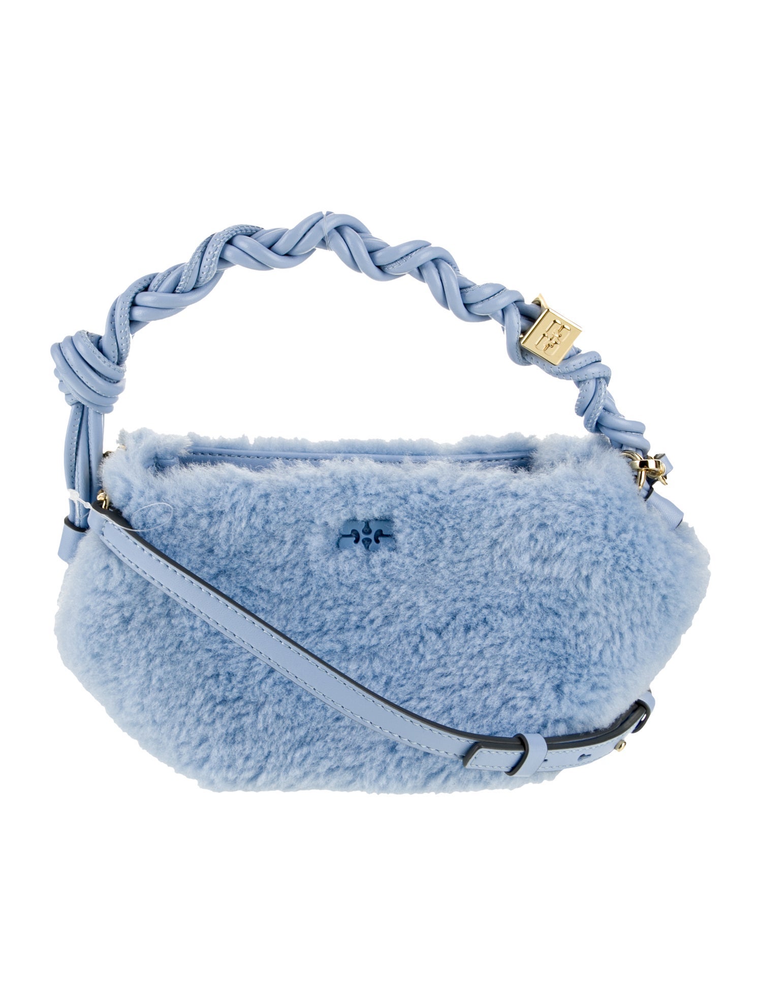 Ganni Faux Fur Top Handle Bag w/ Tags