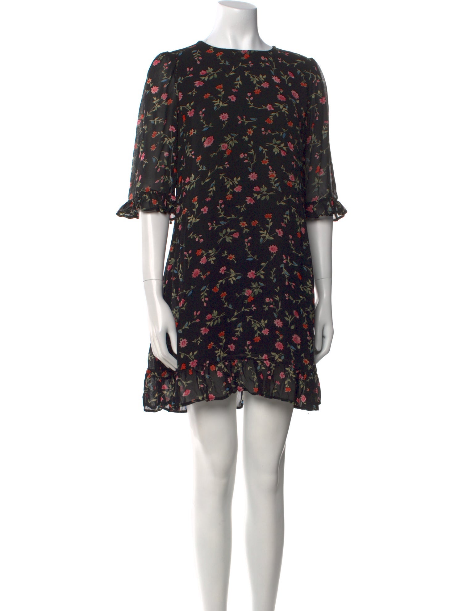 Ganni Floral Print Mini Dress