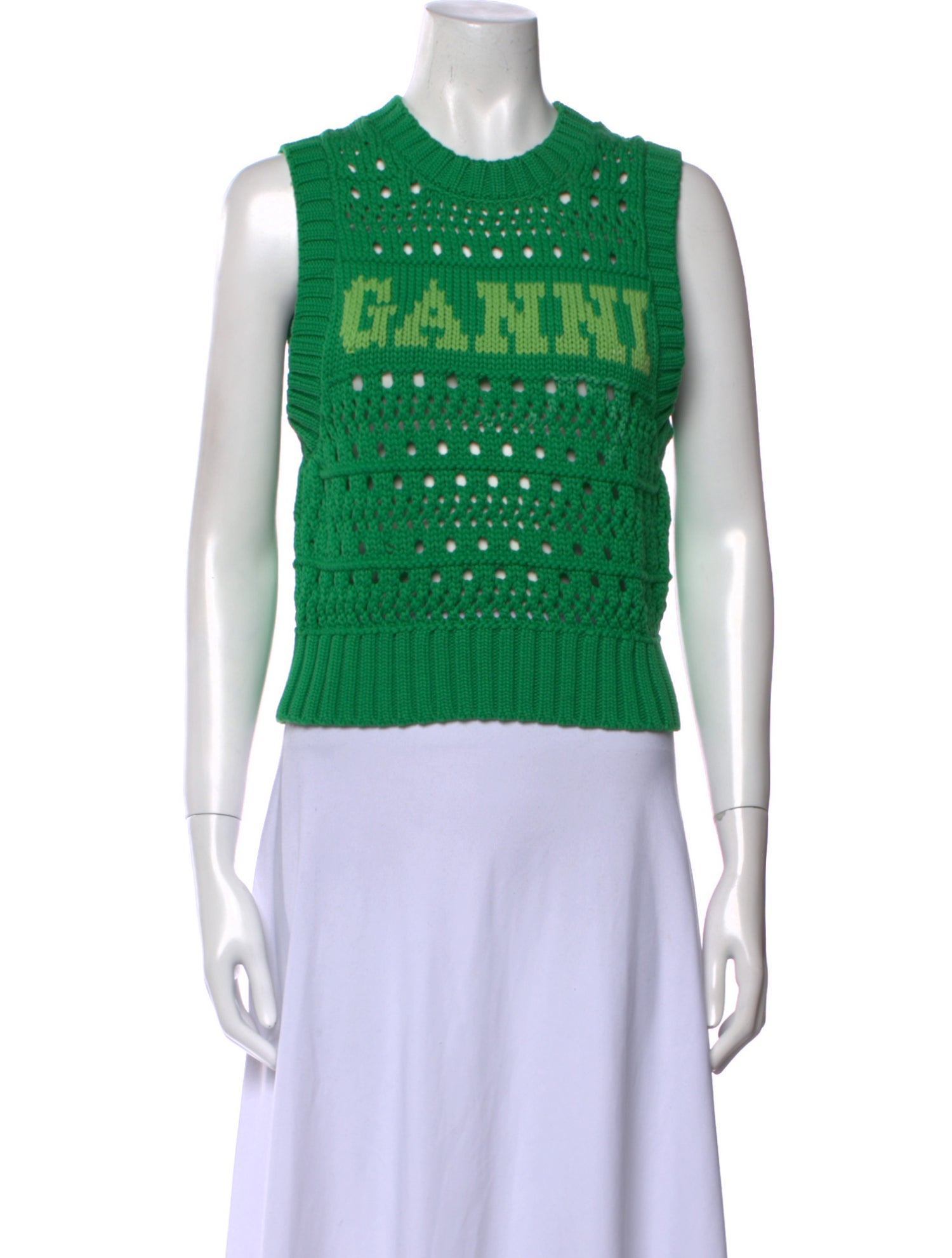 Ganni Printed Crew Neck Sweater