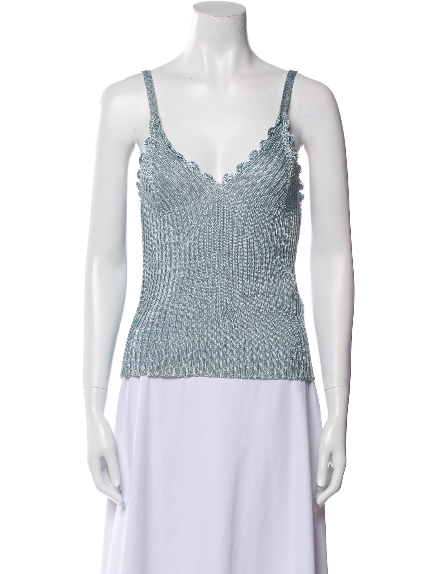 Maison Margiela 2021 Lace Pattern Crop Top - Neutrals Tops