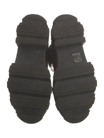 Ganni Leather Colorblock Pattern Chelsea Boots