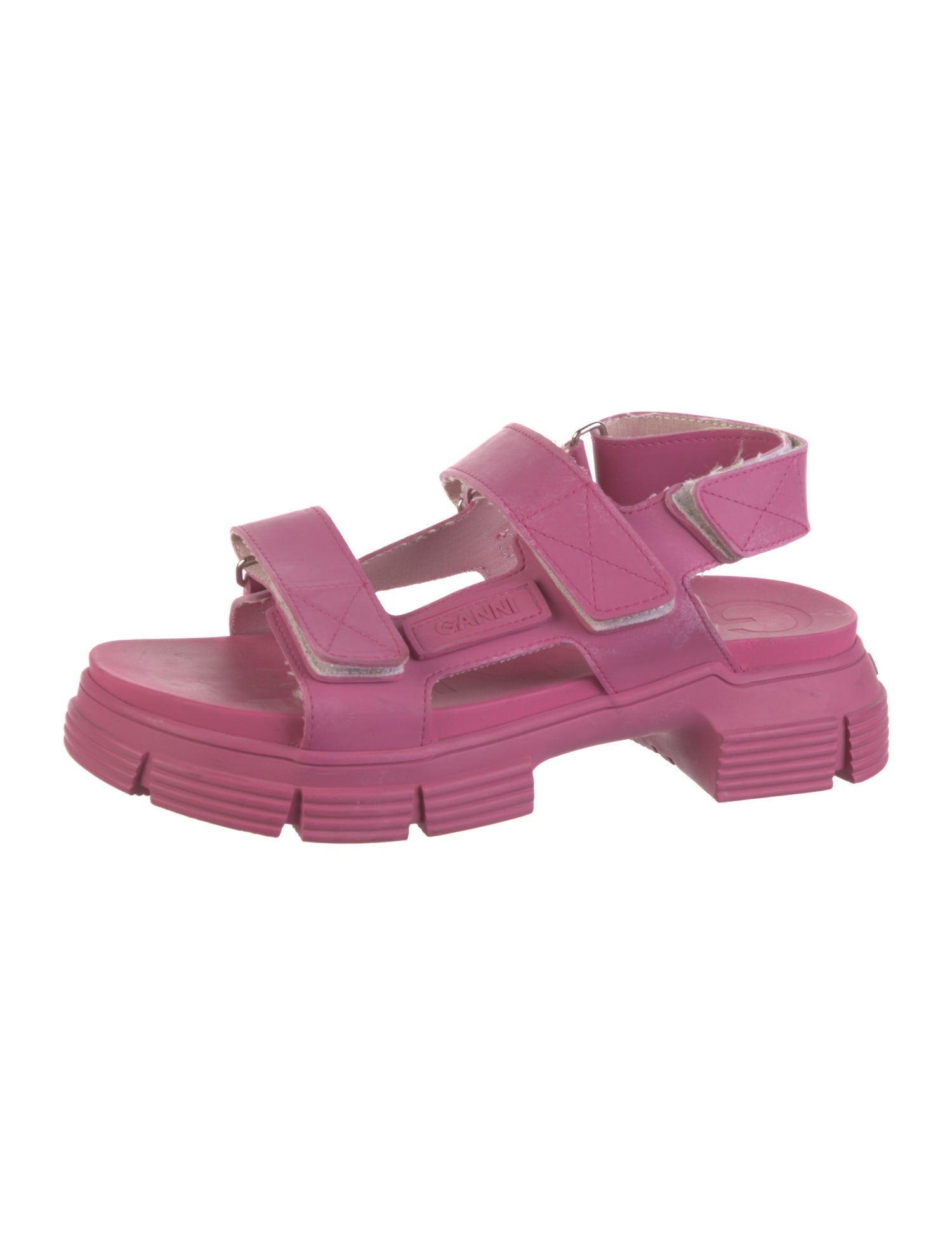 Ganni Rubber Slingback Sandals