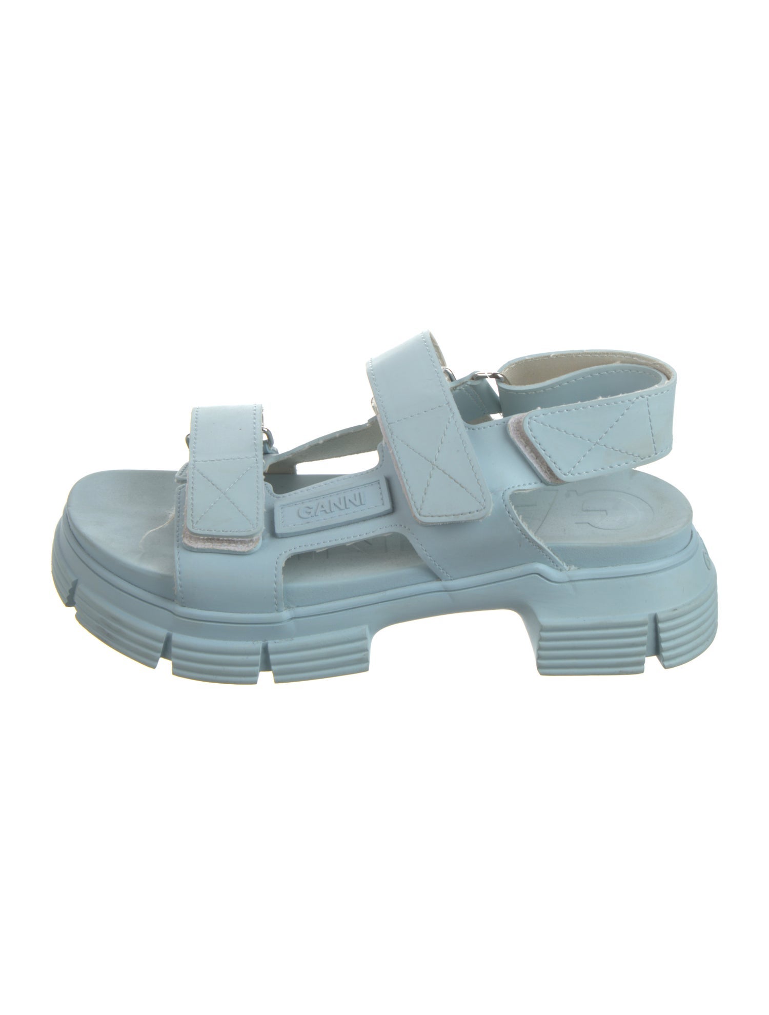 Ganni Rubber Slingback Sandals