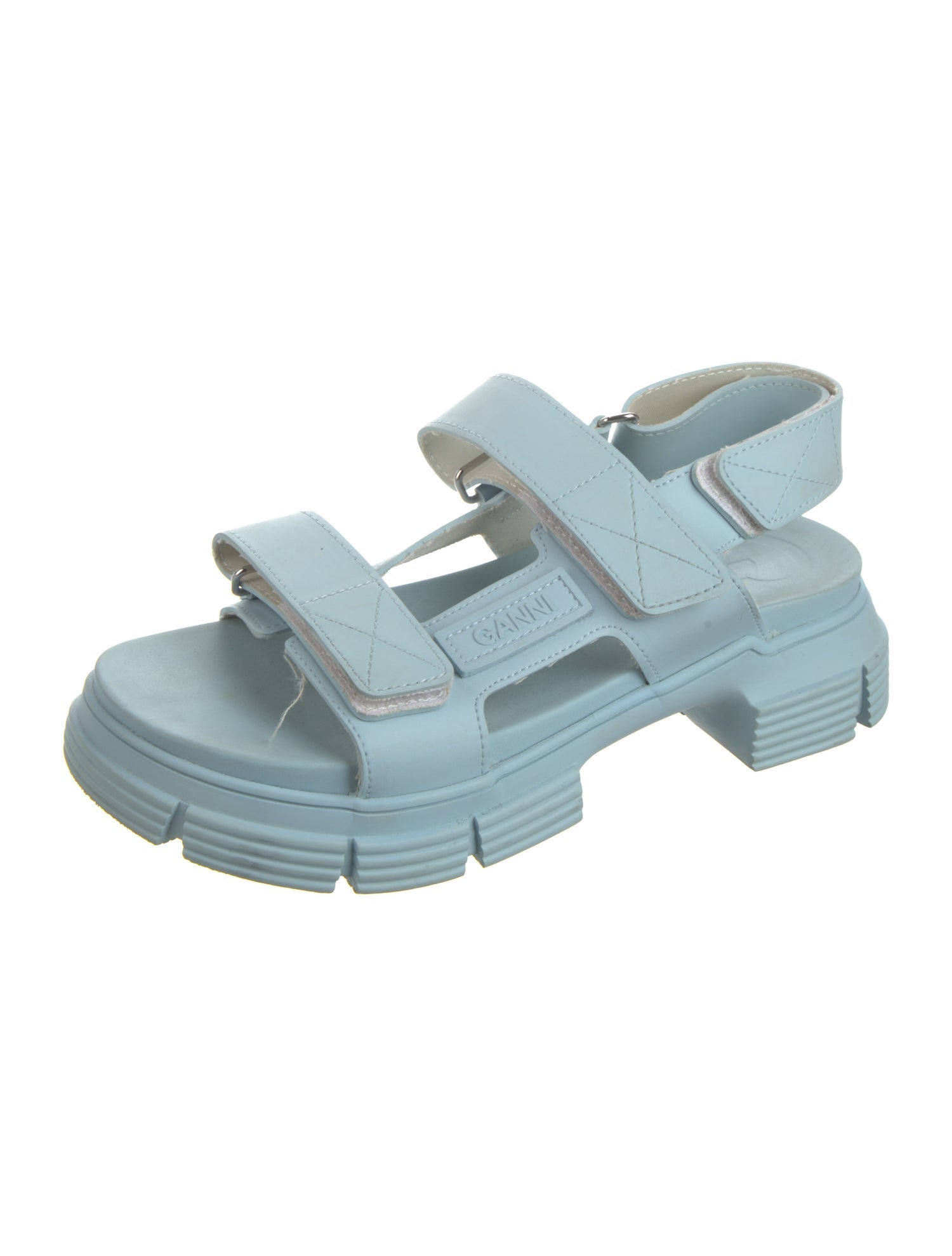 Ganni Rubber Slingback Sandals