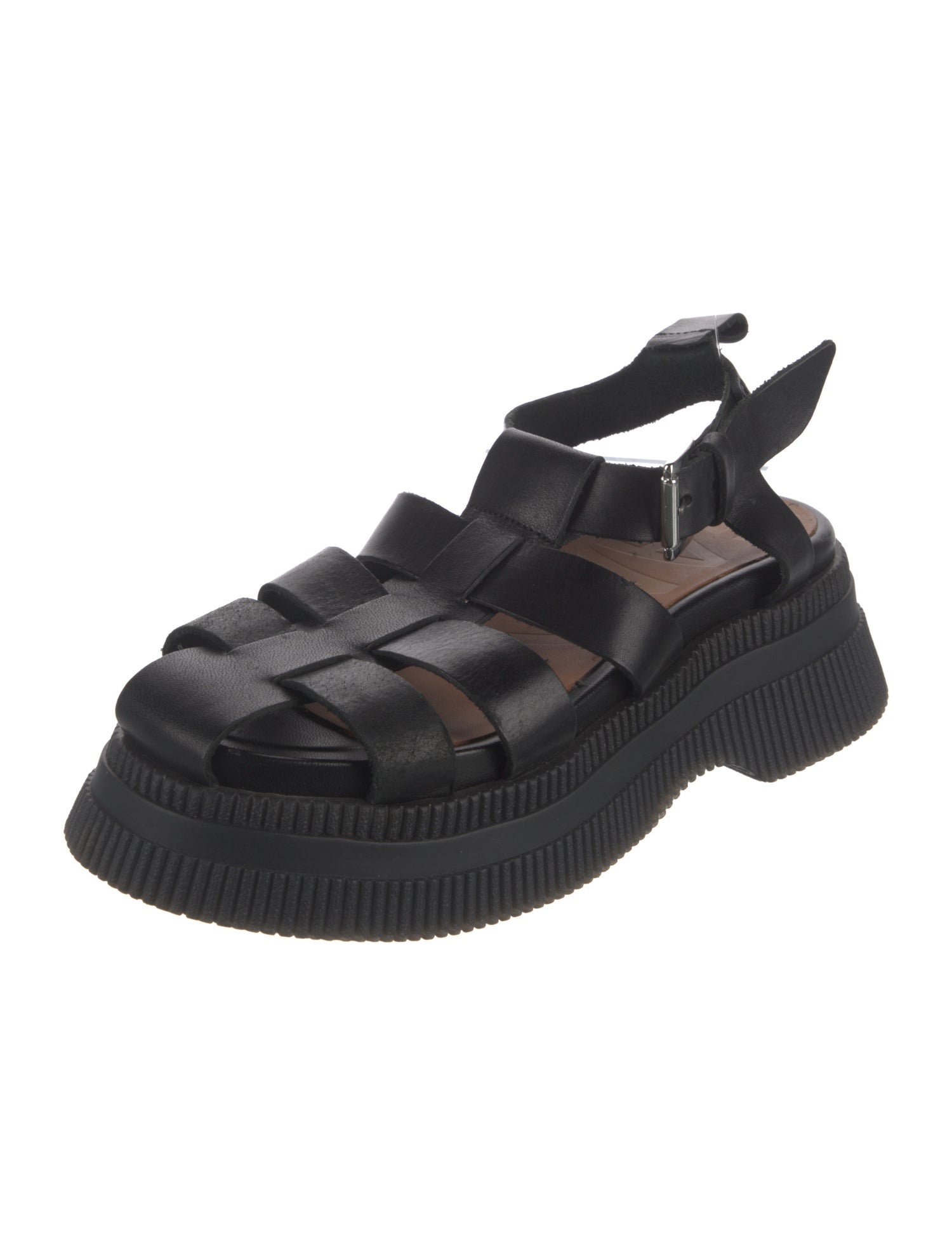 Ganni Leather Slingback Sandals