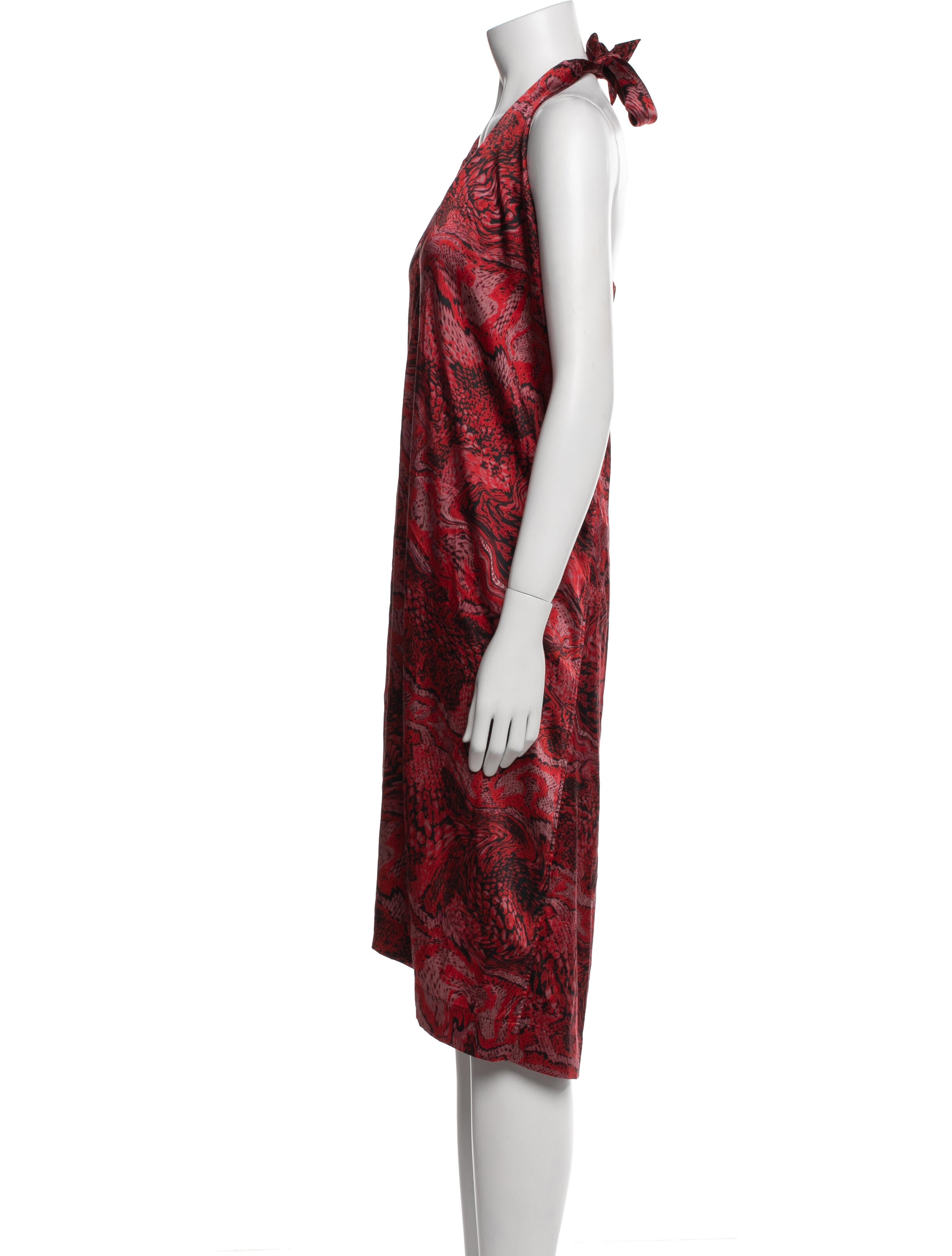 Ganni Silk Knee-Length Dress