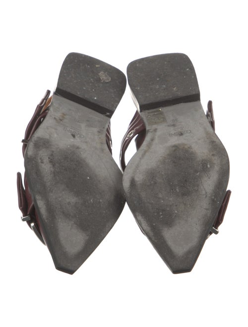 Ganni Leather Slingback Flats