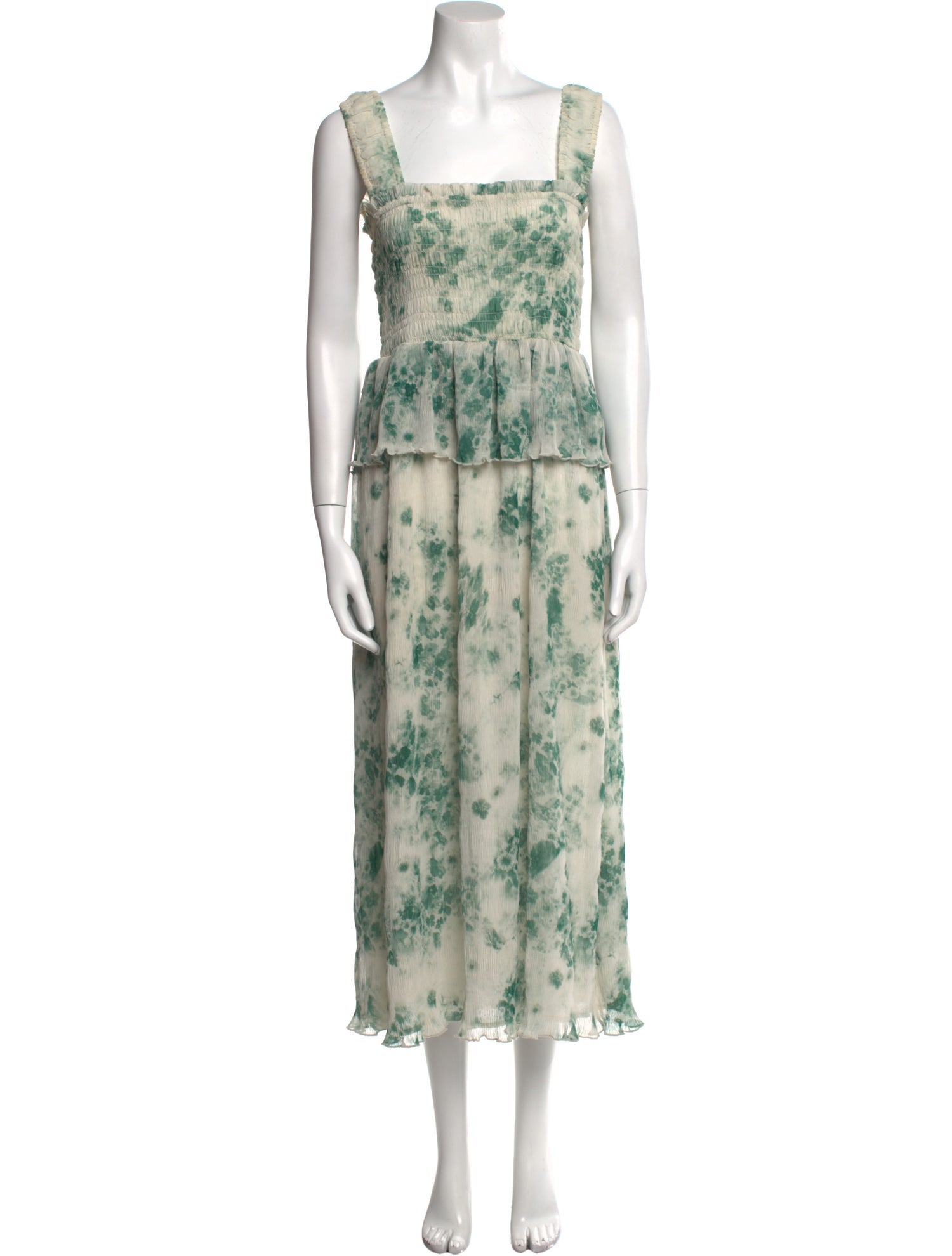 Ganni Floral Print Midi Length Dress