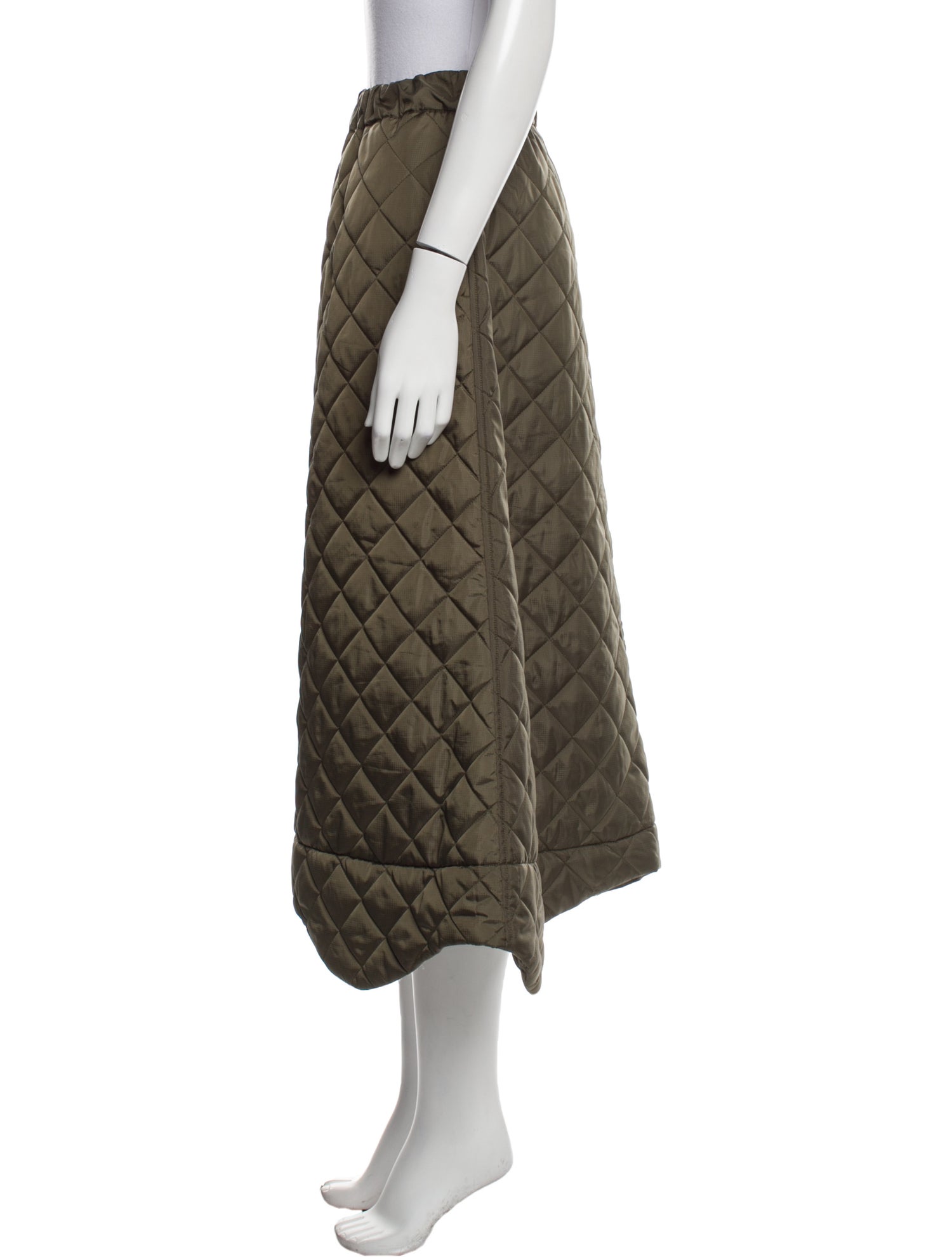 Ganni Scalloped Accent Midi Length Skirt