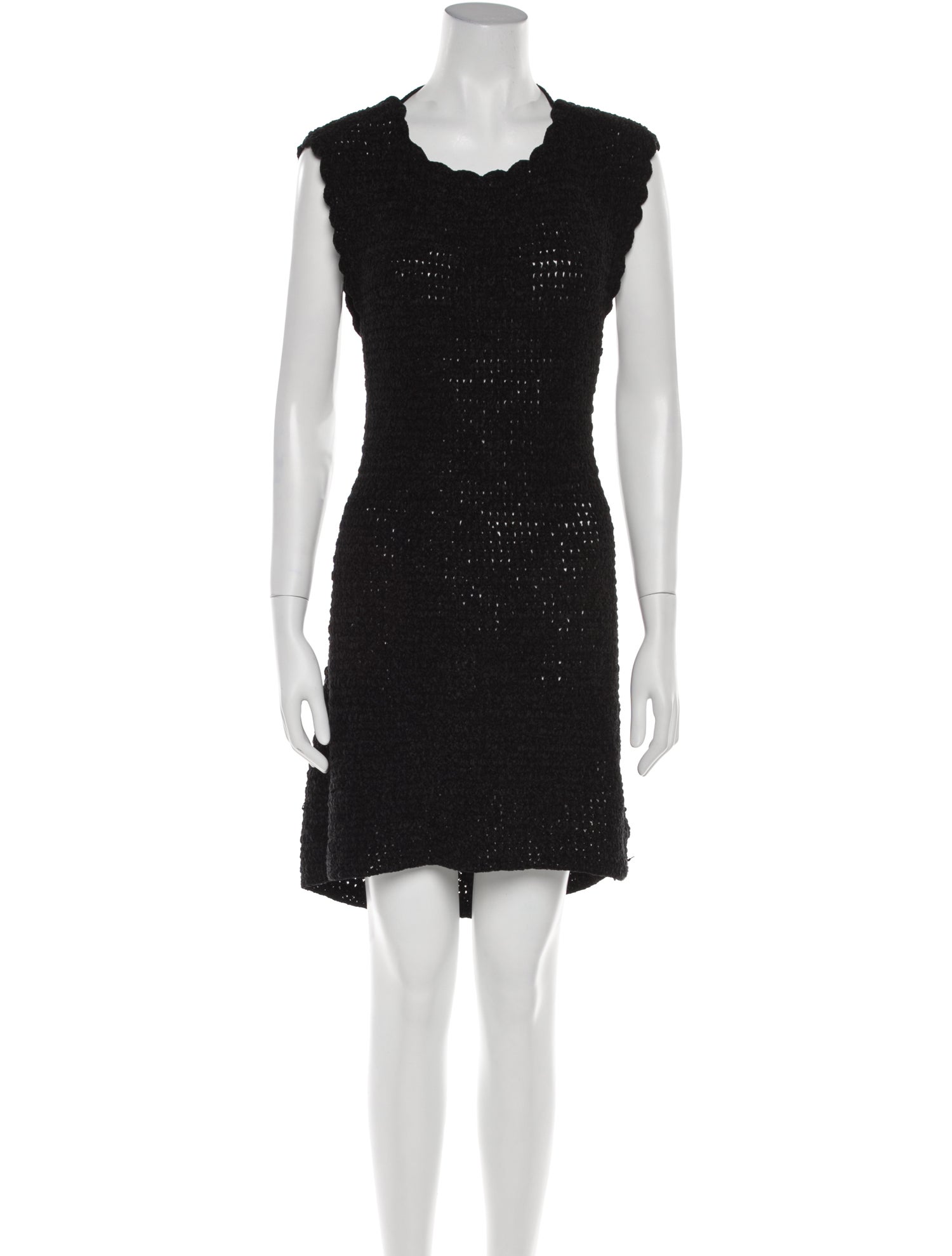 Ganni Scoop Neck Knee-Length Dress