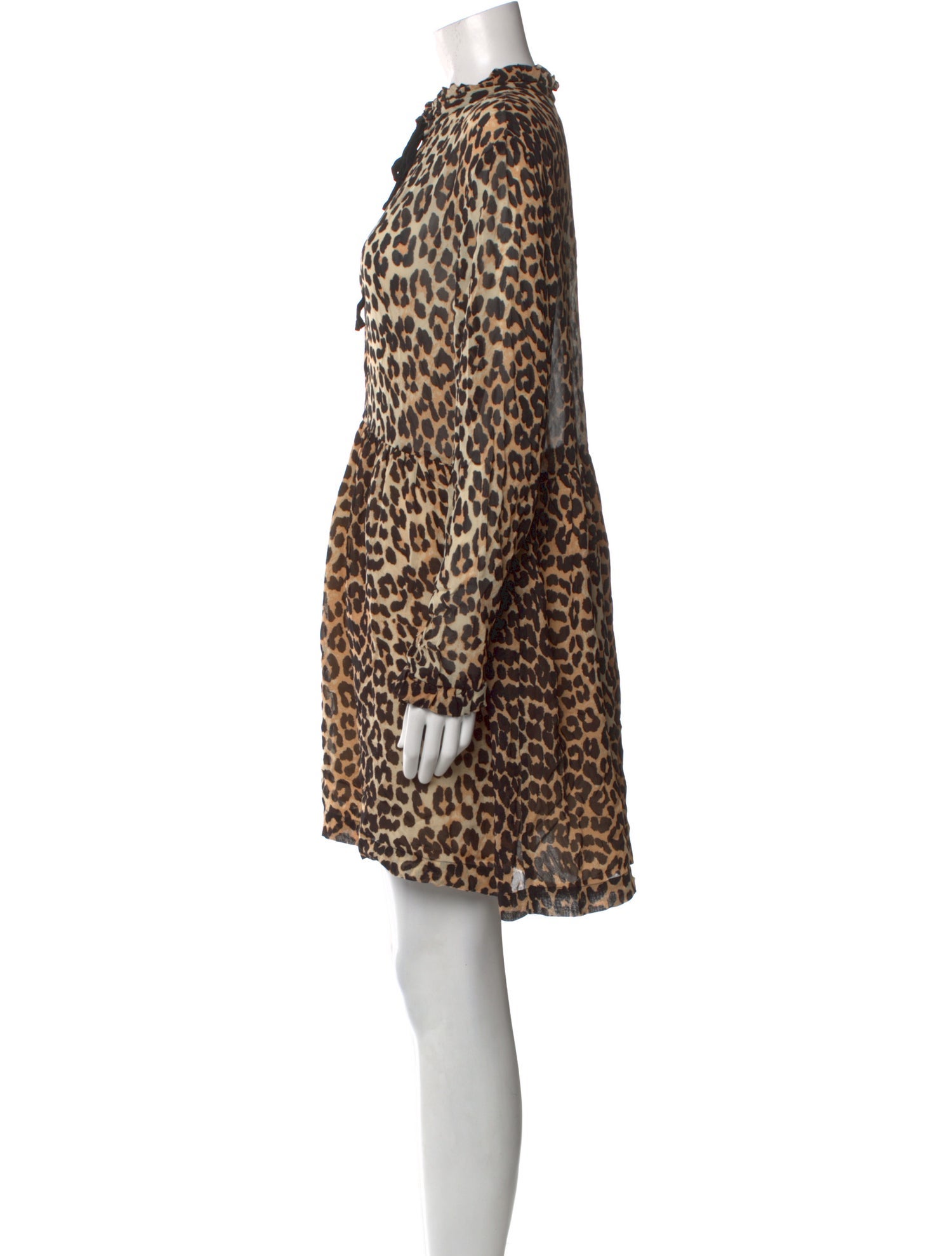 Ganni Animal Print Mini Dress