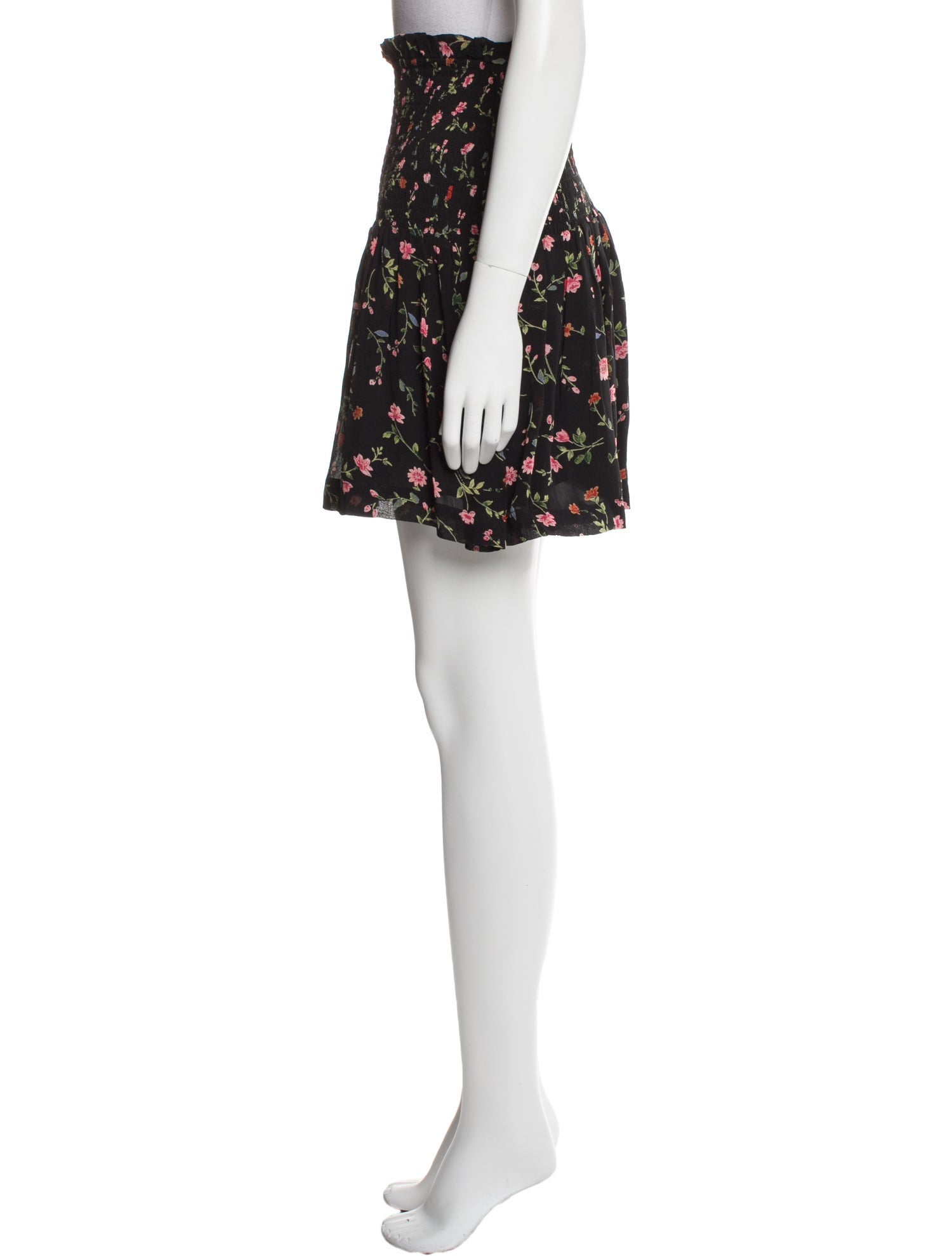 Ganni Floral Print Mini Skirt