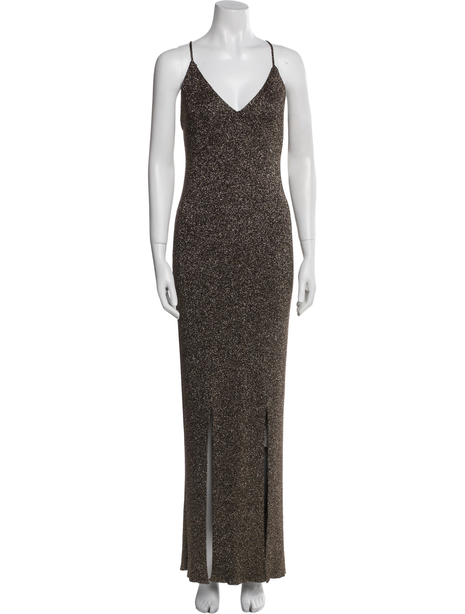 Ganni V-Neck Long Dress