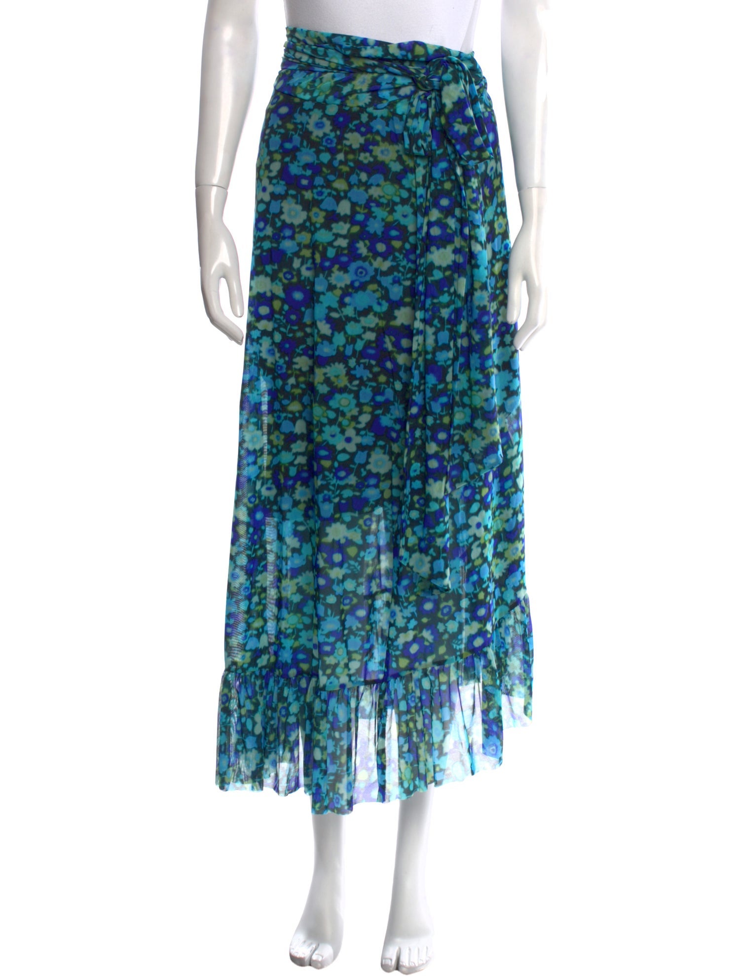 Ganni Floral Print Midi Length Skirt