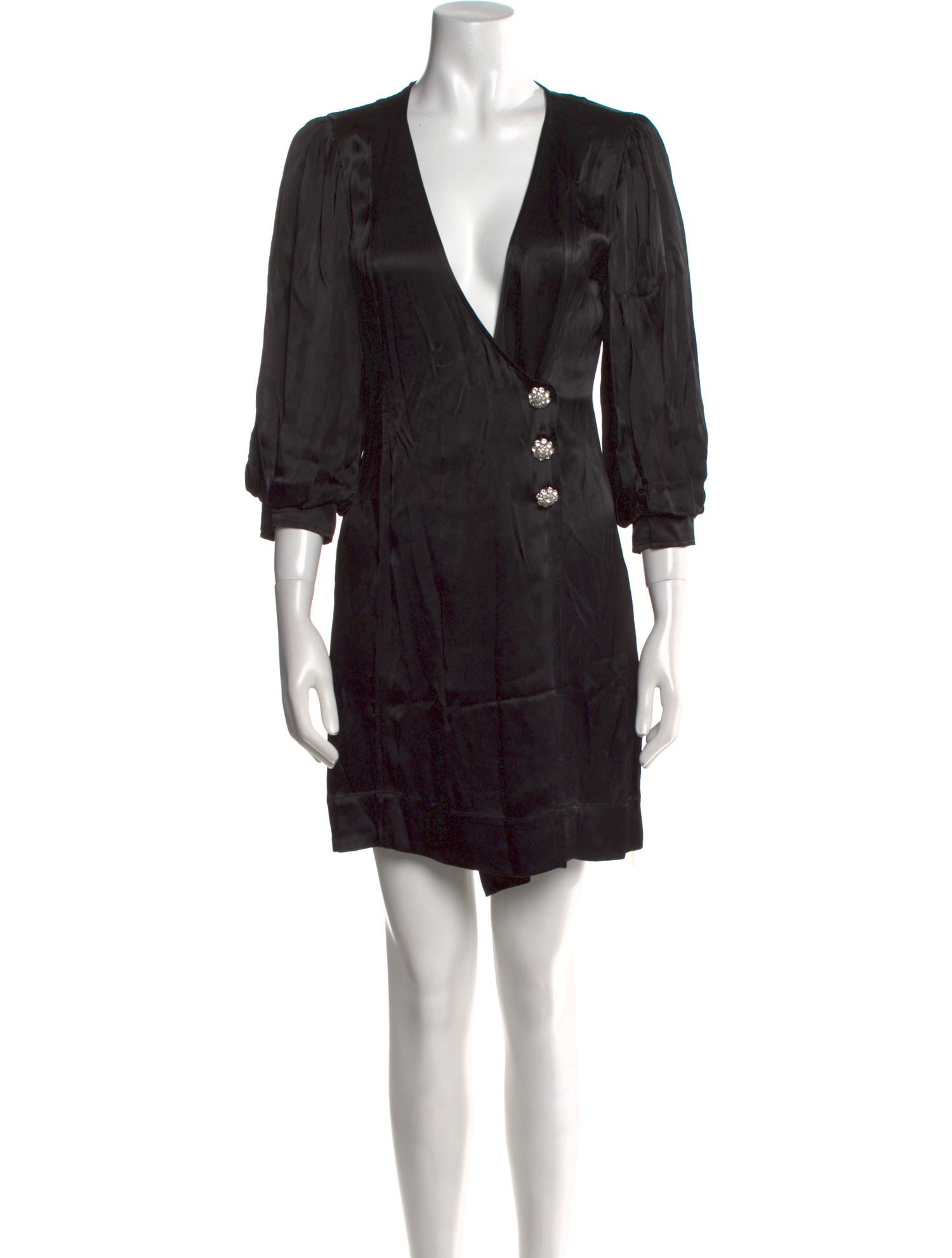 Ganni V-Neck Mini Dress