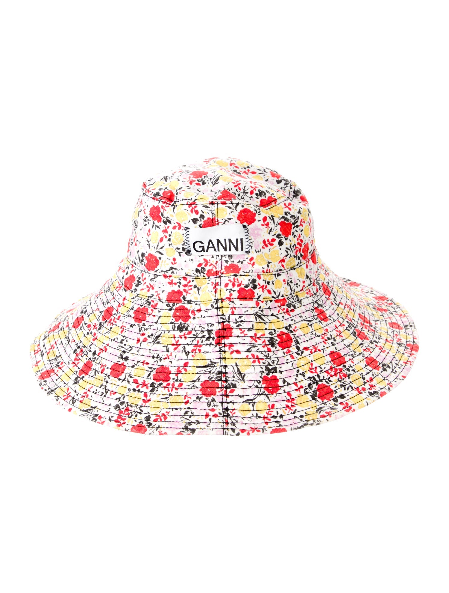 Ganni Patterned Bucket Hat