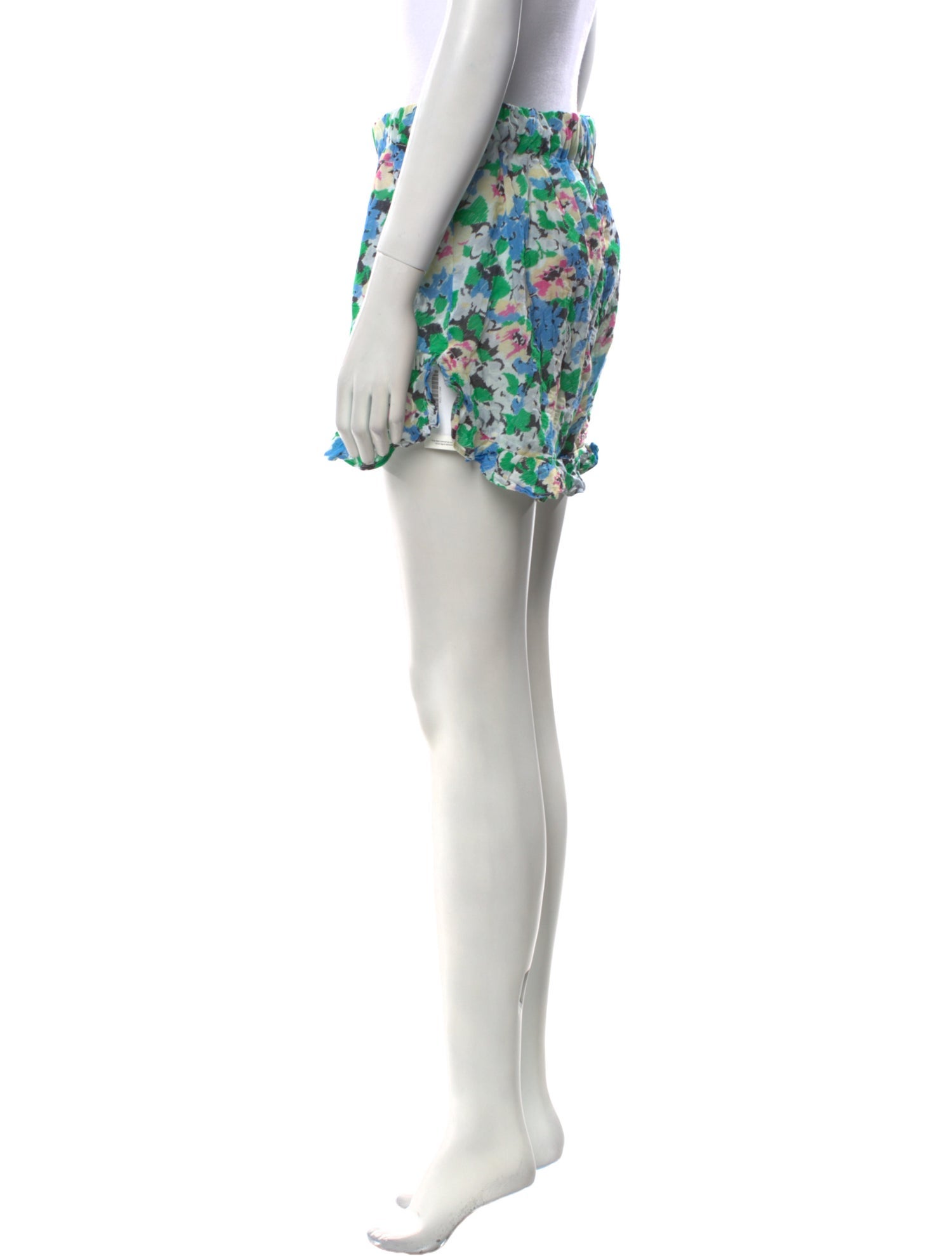 Ganni Floral Print Mini Shorts