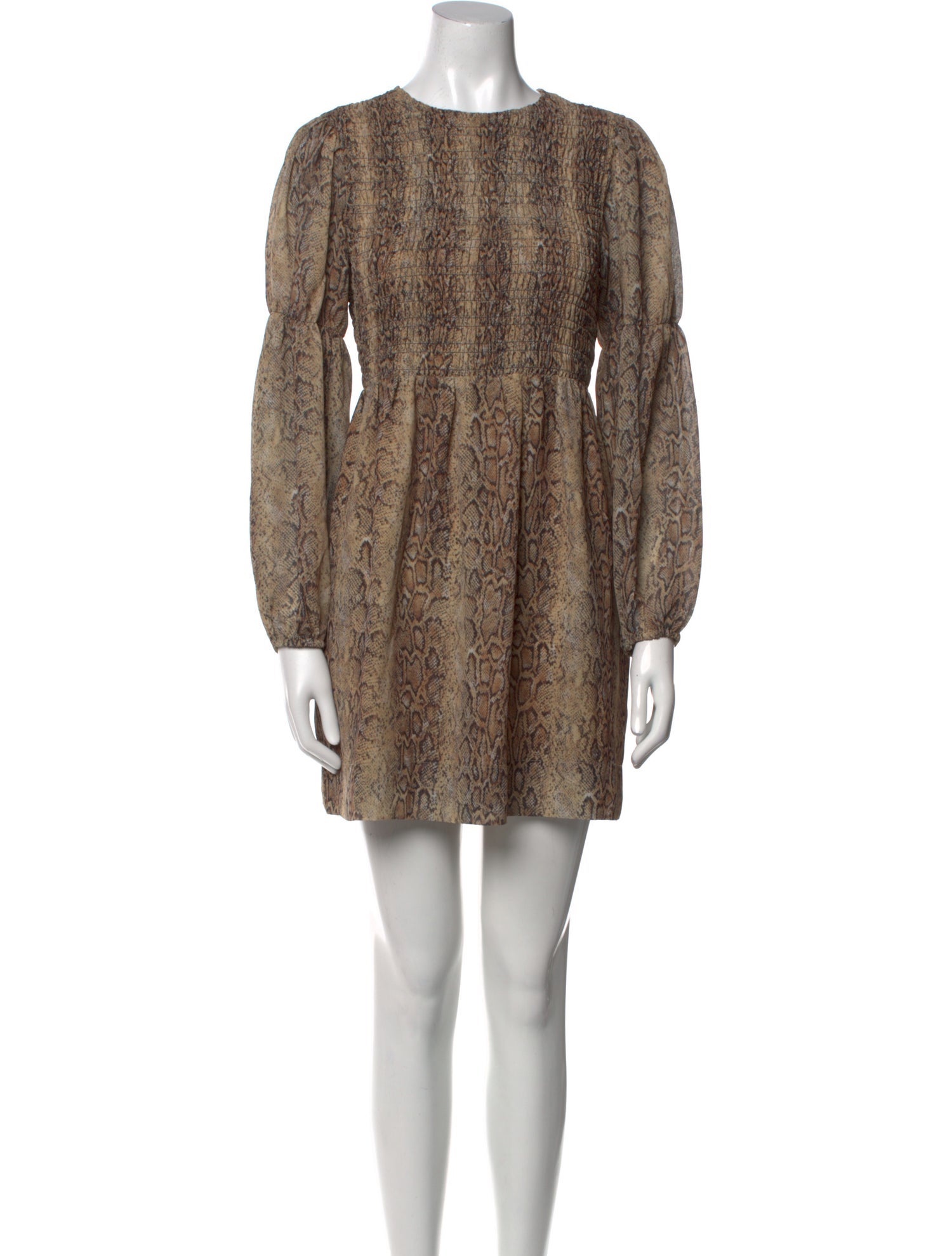 Ganni Animal Print Mini Dress