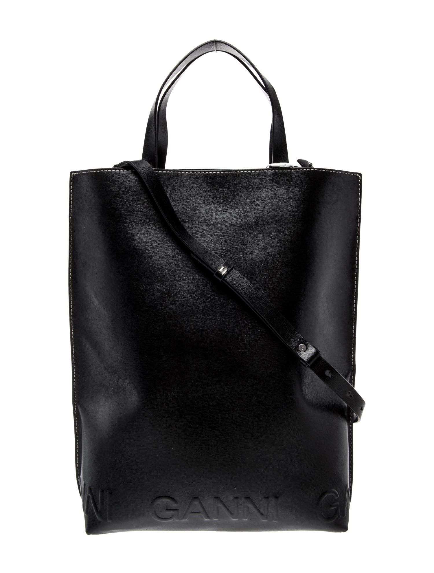 Ganni Leather Bucket Bag
