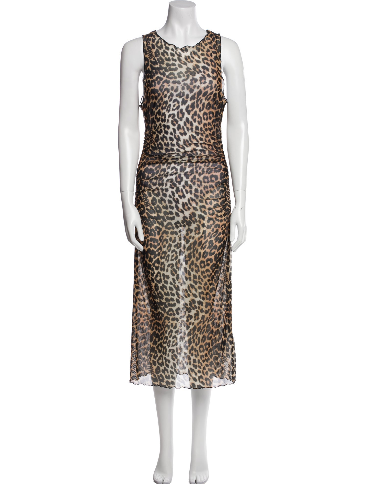 Ganni Animal Print Long Dress