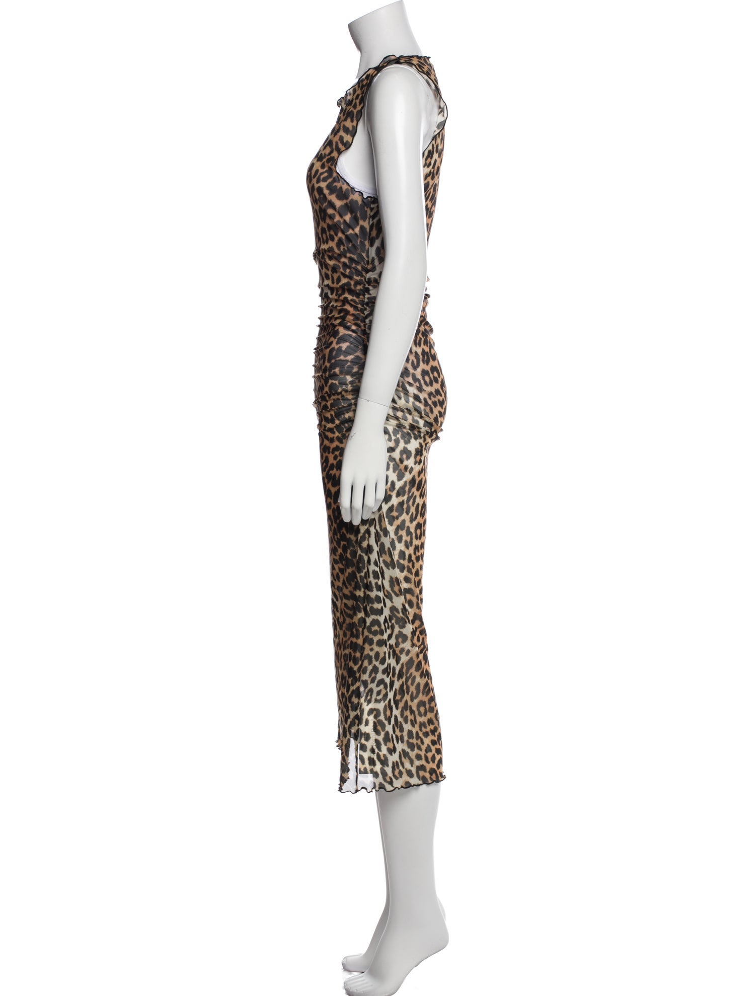 Ganni Animal Print Long Dress