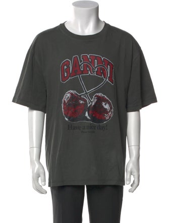 Ganni Graphic Print Crew Neck T-Shirt