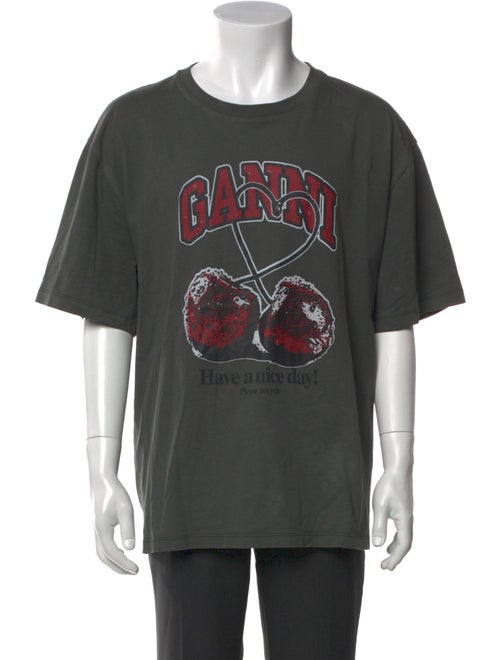 Ganni Graphic Print Crew Neck T-Shirt