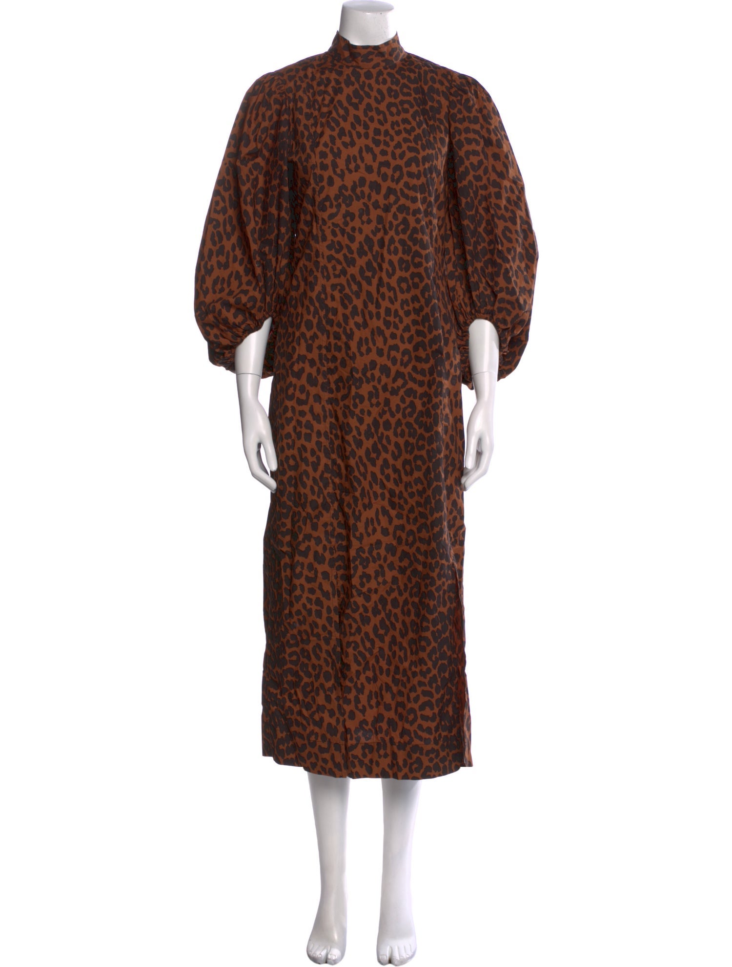 Ganni Animal Print Long Dress