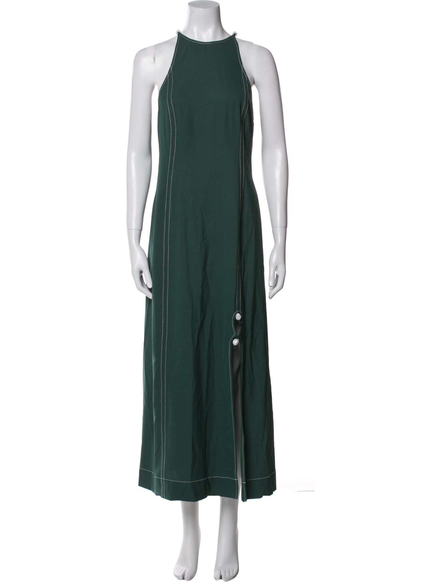 Ganni Crew Neck Long Dress